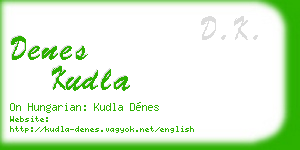 denes kudla business card